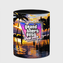 Кружка 3D Grand theft auto 6 vice city, цвет: 3D-белый + черный — фото 2