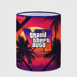 Кружка 3D GTA 6 аbstract logo, цвет: 3D-синий кант — фото 2