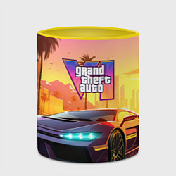 Кружка 3D Auto GTA 6, цвет: 3D-белый + желтый — фото 2