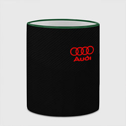 Кружка 3D Audi sport geometry, цвет: 3D-зеленый кант — фото 2