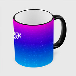 Кружка 3D Stranger Things gradient colors, цвет: 3D-черный кант