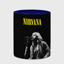 Кружка 3D Группа Nirvana Курт Кобейн, цвет: 3D-белый + синий — фото 2