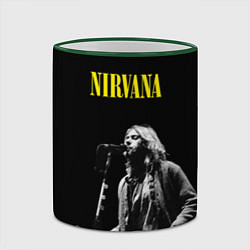 Кружка 3D Группа Nirvana Курт Кобейн, цвет: 3D-зеленый кант — фото 2