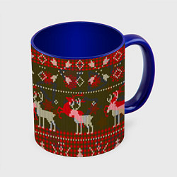 Кружка цветная Рождественский орнамент