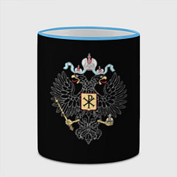 Кружка 3D Герб РФ символика патриотическая, цвет: 3D-небесно-голубой кант — фото 2