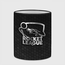 Кружка 3D Rocket League - metal logo, цвет: 3D-черный кант — фото 2