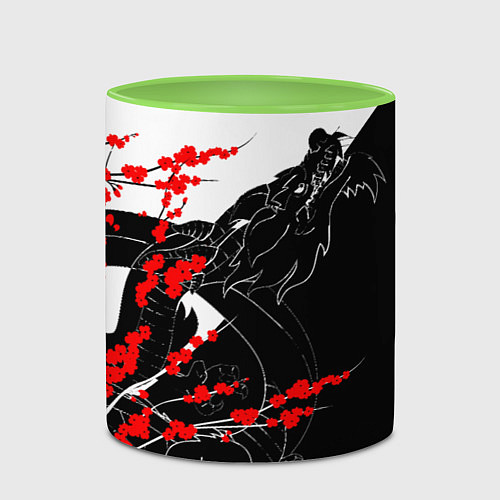 Кружка цветная Tokyo Dragon / 3D-Белый + светло-зеленый – фото 2