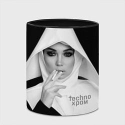 Кружка 3D Techno храм роковая монашка, цвет: 3D-белый + черный — фото 2