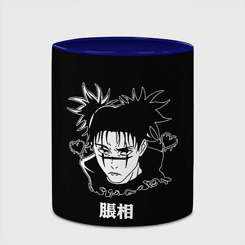 Кружка цветная Чосо и сердечко / 3D-Белый + синий – фото 2