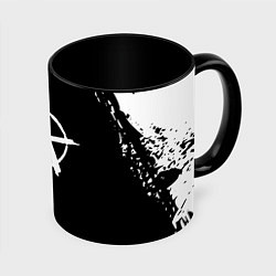 Кружка 3D Анархия белая краска, цвет: 3D-белый + черный