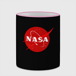 Кружка 3D NASA redlogo space usa, цвет: 3D-розовый кант — фото 2