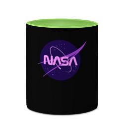 Кружка 3D NASA neon space, цвет: 3D-белый + светло-зеленый — фото 2