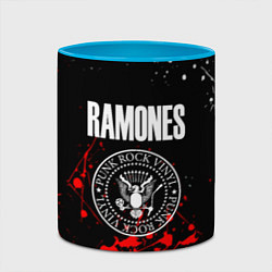 Кружка 3D Ramones краски метал группа, цвет: 3D-белый + небесно-голубой — фото 2