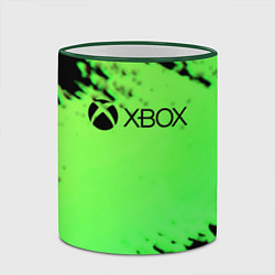 Кружка 3D Xbox game pass краски, цвет: 3D-зеленый кант — фото 2