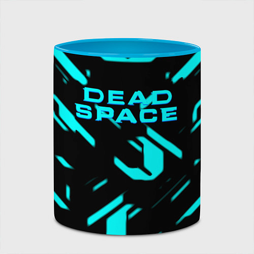 Кружка цветная Dead space айзек стиль неоновая броня / 3D-Белый + небесно-голубой – фото 2