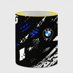 Кружка 3D BMW stripes color auto sport, цвет: 3D-желтый кант — фото 2