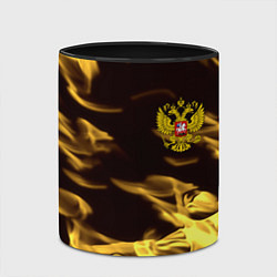Кружка 3D Имперская Россия желтый огонь, цвет: 3D-белый + черный — фото 2
