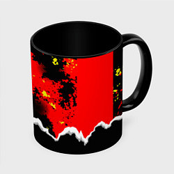 Кружка 3D Abstractionism pattern, цвет: 3D-белый + черный