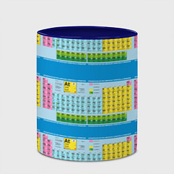 Кружка 3D Узор из таблицы Менделеева, цвет: 3D-белый + синий — фото 2