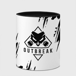 Кружка 3D Rainbow six outbreak черные краски, цвет: 3D-белый + черный — фото 2