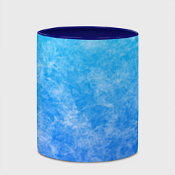 Кружка 3D Дым на голубом фоне, цвет: 3D-белый + синий — фото 2