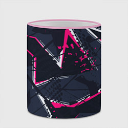 Кружка 3D Графические зигзаги, цвет: 3D-розовый кант — фото 2