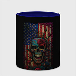 Кружка 3D Skull - USA, цвет: 3D-белый + синий — фото 2