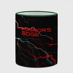 Кружка 3D Mirrors edge молнии, цвет: 3D-зеленый кант — фото 2