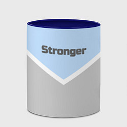 Кружка 3D Stronger серо-голубой, цвет: 3D-белый + синий — фото 2