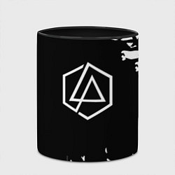 Кружка 3D Linkin park краски текстура рок, цвет: 3D-белый + черный — фото 2