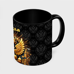 Кружка 3D Russia gold, цвет: 3D-белый + черный
