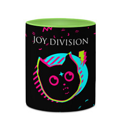 Кружка 3D Joy Division - rock star cat, цвет: 3D-белый + светло-зеленый — фото 2