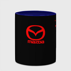 Кружка 3D Mazda краски красные штрихи, цвет: 3D-белый + синий — фото 2