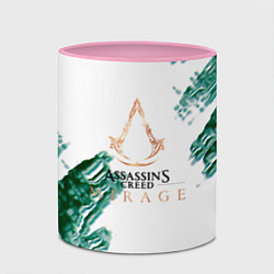 Кружка 3D Assasins creed mirage game pattern, цвет: 3D-белый + розовый — фото 2