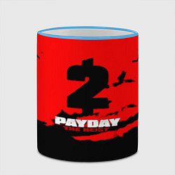 Кружка 3D Payday 2 краски, цвет: 3D-небесно-голубой кант — фото 2