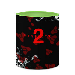 Кружка 3D Destiny pattern game, цвет: 3D-белый + светло-зеленый — фото 2