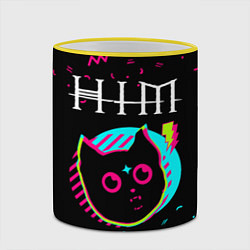 Кружка 3D HIM - rock star cat, цвет: 3D-желтый кант — фото 2