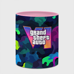 Кружка 3D Gta logo bright, цвет: 3D-белый + розовый — фото 2