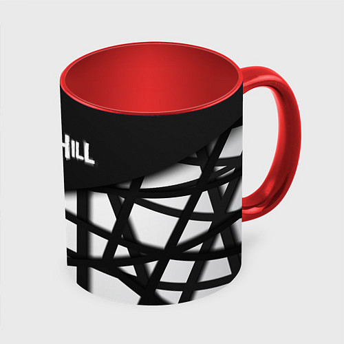 Кружка цветная Silent Hill геометрия / 3D-Белый + красный – фото 1