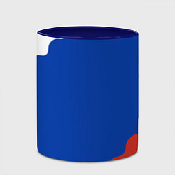 Кружка 3D Триколор диагональный волнистый, цвет: 3D-белый + синий — фото 2