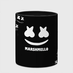 Кружка 3D Marshmello белое лого, цвет: 3D-белый + черный — фото 2