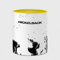 Кружка 3D Nickelback серый дым рок, цвет: 3D-белый + желтый — фото 2