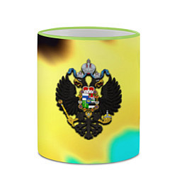 Кружка 3D Российская империя герб краски, цвет: 3D-светло-зеленый кант — фото 2