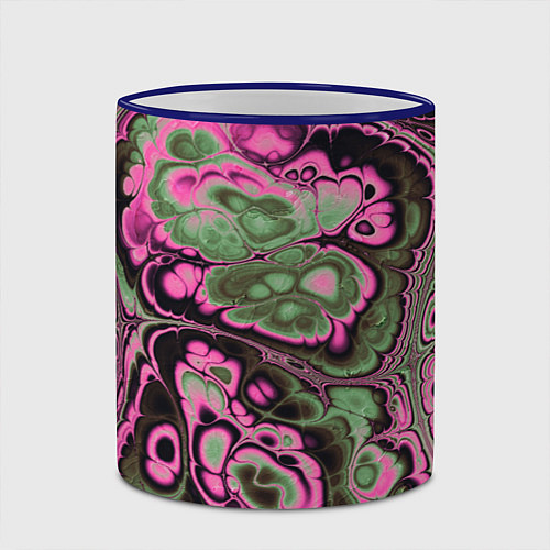 Кружка цветная Абстрактный узор / 3D-Синий кант – фото 2