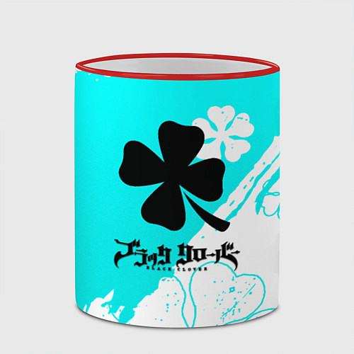 Кружка цветная Black Clover best anime / 3D-Красный кант – фото 2