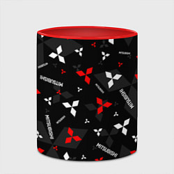 Кружка 3D Mitsubishi - logo pattern, цвет: 3D-белый + красный — фото 2