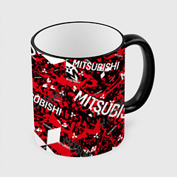 Кружка 3D Mitsubishi - chaos style, цвет: 3D-черный кант