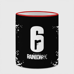 Кружка 3D Tom Clancys Rainbow Six: Siege краски, цвет: 3D-красный кант — фото 2