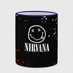 Кружка 3D Nirvana брызги красок, цвет: 3D-синий кант — фото 2