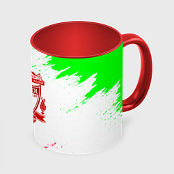 Кружка 3D Liverpool краски спорт, цвет: 3D-белый + красный